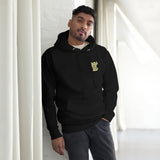 Man Wearing A Child Of God Hoodie In Black, Front View