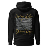 Living Water Eternal Life Hoodie In Black