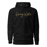Front View Of A Living Water Eternal Life Hoodie In Black