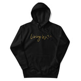 Front View Of A Living Water Eternal Life Hoodie In Black