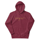 Front View Of A Living Water Eternal Life Hoodie In Maroon