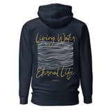Living Water Eternal Life Hoodie In Navy