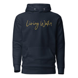 Front View Of A Navy Living Water Eternal Life Hoodie