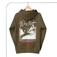 Way Maker Hoodie In Military Green On Hanger