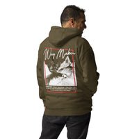 Man Wearing a Way Maker Hoodie In Military Green