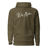 Front View Of A Way Maker Hoodie In Military Green