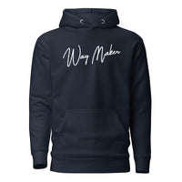 Front View Of A Way Maker Hoodie In Navy