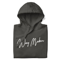 Close Up Of A Way Maker Hoodie In Vintage Black