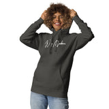 Woman Wearing A Way Maker Hoodie In Vintage Black, Front View