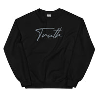 Front Mockup Of A Black Truth Sweatshirt