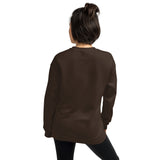 Back View Of A Woman Wearing A Brown Truth Sweatshirt