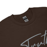 Close Up Of A Brown Truth Sweatshirt