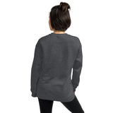 Back View Of A Woman Wearing A Heather Grey Truth Sweatshirt