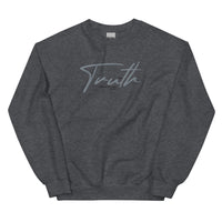 Front Mockup Of A Heather Grey Truth Sweatshirt