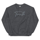 Front Mockup Of A Heather Grey Truth Sweatshirt