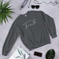 Flat Mockup Of A Heather Grey Truth Sweatshirt
