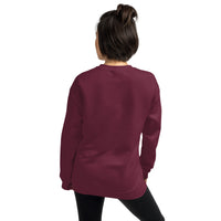 Back View Of A Woman Wearing A Maroon Truth Sweatshirt