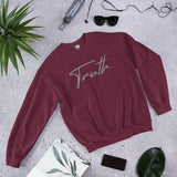 Flat Mockup Of A Maroon Truth Sweatshirt