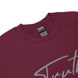 Maroon Truth Sweatshirt Close Up