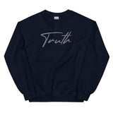 Flat Mockup Of A Navy Truth Sweatshirt