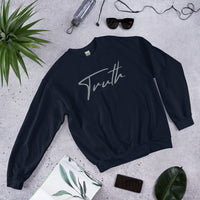 Flat Mockup Of A Navy Truth Sweatshirt