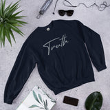 Flat Mockup Of A Navy Truth Sweatshirt