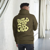 Man Wearing A Child Of God Hoodie In Military Green
