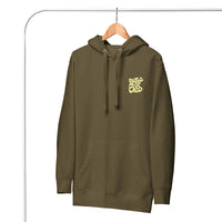 Front View Of A Child Of God Hoodie In Military Green