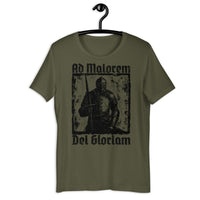 Military Green Ad Maiorem Dei Gloriam T-shirt On Hanger