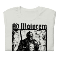 Front View Of A Silver Ad Maiorem Dei Gloriam T-shirt