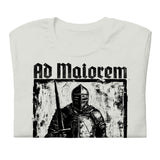 Front View Of A Silver Ad Maiorem Dei Gloriam T-shirt