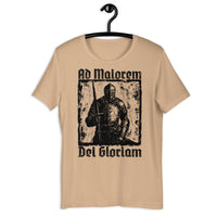 Tan Ad Maiorem Dei Gloriam T-shirt On Hanger