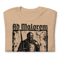 Front View Of A Tan Ad Maiorem Dei Gloriam T-shirt