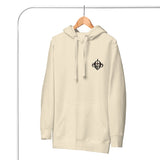 Front View Of A Arise Hoodie In Bone On Hanger