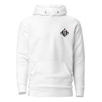 Front View Of A White Arise Hoodie