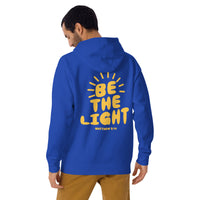 Man Wearing A Be The Light Hoodie
