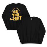 Back And Front View Of A Be The Light Sweatshirt In Black