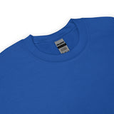 Close Up Of A Be The Light Sweatshirt In Royal Blue