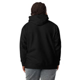 Back View Of A Woman Wearing A Black Blessed Hoodie