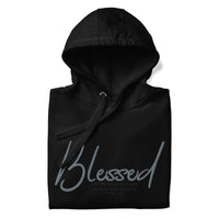 Black Blessed Hoodie Close Up