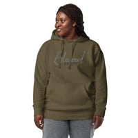 Woman Wearing A Blessed Hoodie