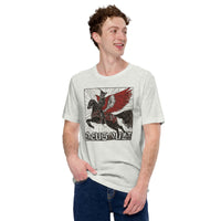 Man Wearing A Deus Vult T-shirt In Ash
