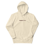 Front View Of Faith Can Move Mountains Hoodie In Bone