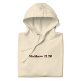 Close Up Of Faith Can Move Mountains Hoodie In Bone