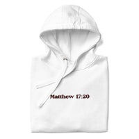 Close Up Of Faith Can Move Mountains Hoodie In White