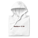 Close Up Of Faith Can Move Mountains Hoodie In White