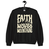 Black Faith Moves Mountains Sweatshirt On Hanger