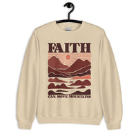 Sand Faith Can Move Mountains Sweatshirt On Hanger