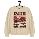 Sand Faith Can Move Mountains Sweatshirt On Hanger