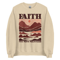 Faith Can Move Mountains Sweatshirt In Sand